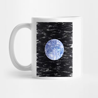 Bright Blue Moon Night Sky. For Moon Lovers. Bright Moon Collection Mug